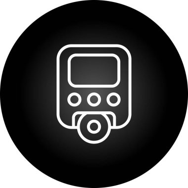 Taşınabilir DVD Oynatıcı simgesinin vektör çizimi