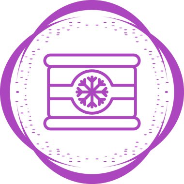 Dondurulmuş yemek simgesi, vektör illüstrasyonu