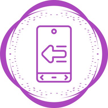 Sol oklu cep telefonu. Web simgesi vektör tasarımı