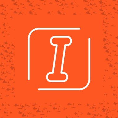 Belgenin vektör illüstrasyonu Italic modern simgesi