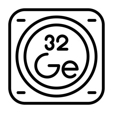 Periyodik tablonun kimyasal elementinin web illüstrasyonu