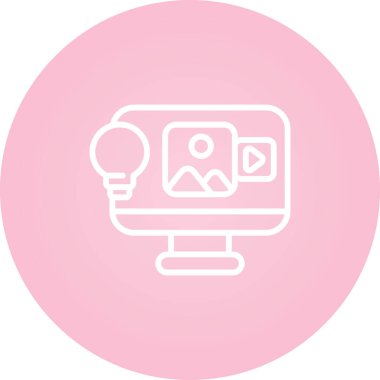 Tasarım Stratejisi web simgesi, vektör illüstrasyonu 