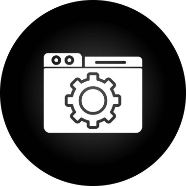 Web tarayıcı simgesi, vektör illüstrasyonu basit tasarım