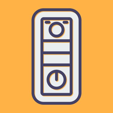 Masaüstü Bilgisayar simgesinin vektör çizimi