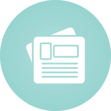 Gazete ikonu. Basit resimleme