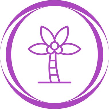 Palmiye ağacı, basit ikon vektör çizimi