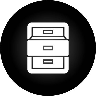 Dosya kabine simgesinin vektör illüstrasyonu