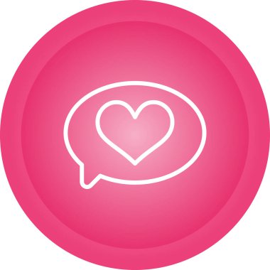 aşk iletisi çizgisi vektör illüstrasyonu