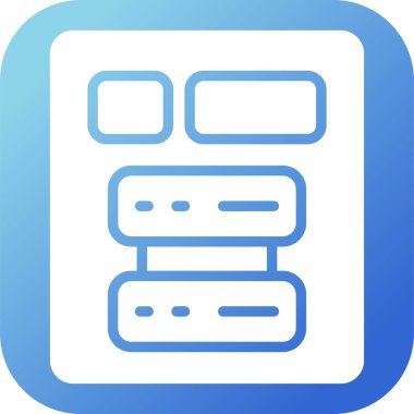 Sunucu. Web simgesi basit illüstrasyon 