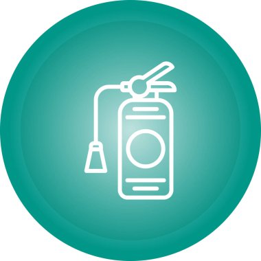 Yangın söndürme simgesinin basit doğrusal çizimi