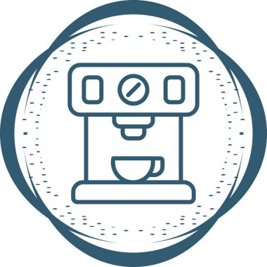 Kahve Yapıcı web simgesi vektör illüstrasyonu 