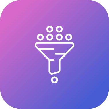 Filtre ağ simgesi, basit vektör illüstrasyonu