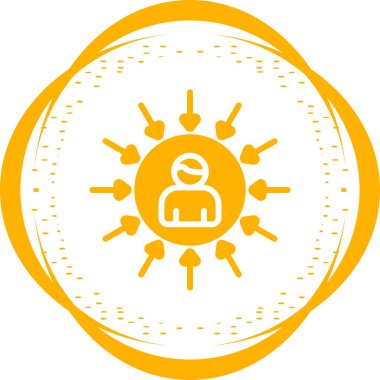 Kullanıcı merkezli tasarım simgesi, vektör illüstrasyonu