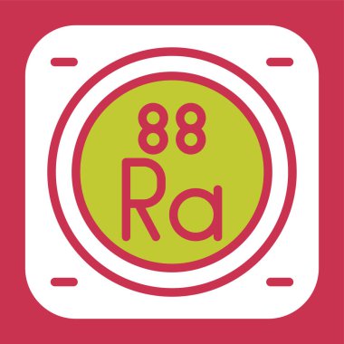radyum kimyasal element simgesi web basit illüstrasyon