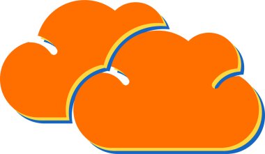 Bulut. Web simgesi basit illüstrasyon 