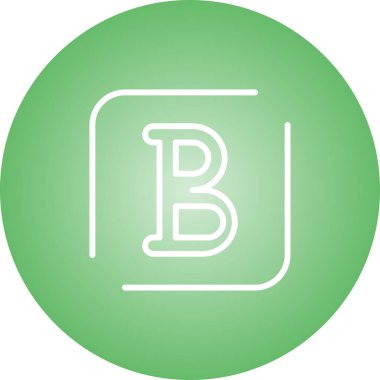 Kalın yazı tipi logo tasarım şablonu çizimi