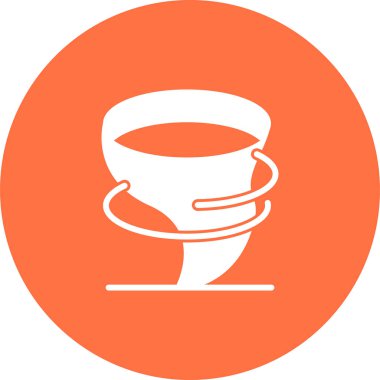 Tornado web simgesinin basit doğrusal çizimi