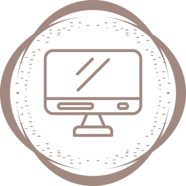 Monitör. Web simgesi basit illüstrasyon