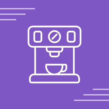 Kahve Yapıcı web simgesi vektör illüstrasyonu 