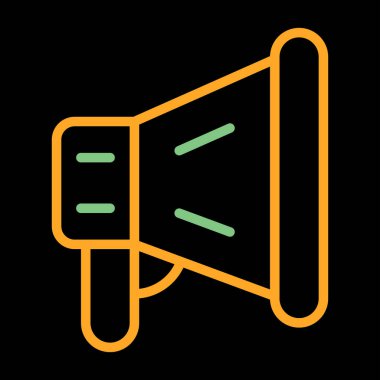 megafon web simgesi, vektör çizim