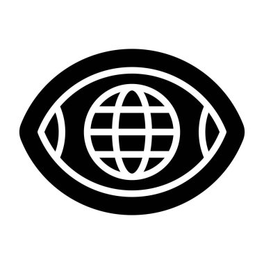 Göz. Web simgesi basit illüstrasyon 