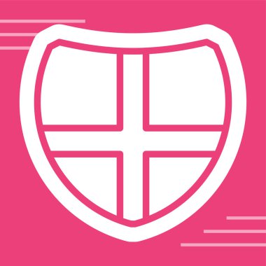 Kalkanın basit vektör simgesi, güvenlik kavramı