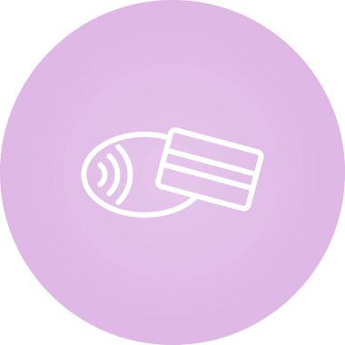 Temassız Ödeme simgesi, basit vektör illüstrasyonu 