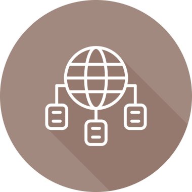 Servis simgesi olarak ağ, vektör illüstrasyonu 