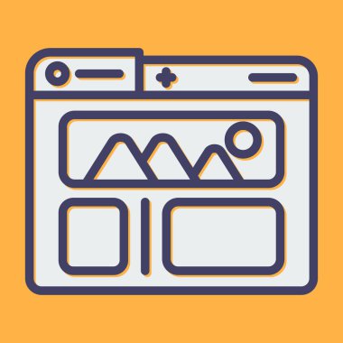 Kullanıcı Arayüzü Web simgesi vektör çizimi