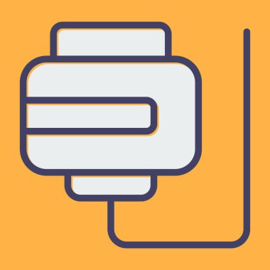 Magsafe simgesinin basit doğrusal resmi