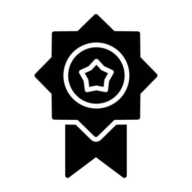 Moda düz biçimli Madalya Simgesi beyaz arkaplanda izole