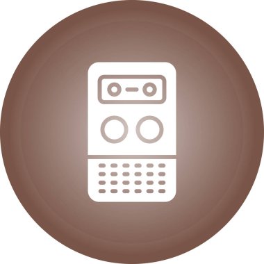 Masaüstü bilgisayar simgesi, vektör illüstrasyonu basit tasarım