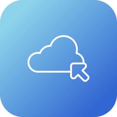 bulut web simgesi basit illüstrasyon