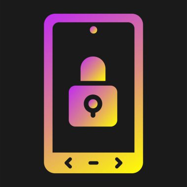 Kilitli ağ simgesi, vektör illüstrasyonu  