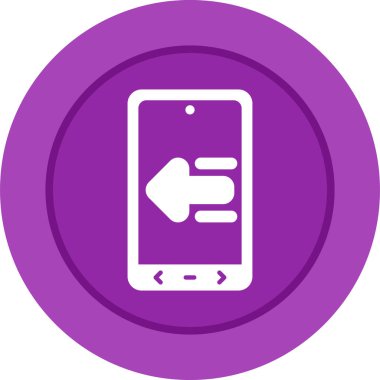 Sol oklu cep telefonu. Web simgesi vektör tasarımı