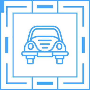 araba simgesi tasarımı, web illüstrasyonu