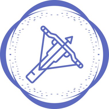 Savaş yaylı ok düz vektör simgesi