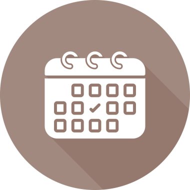 İşaretleme simgesi vektör illüstrasyonlu takvim