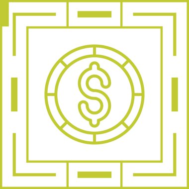 Dolar. Web simgesi basit illüstrasyon 