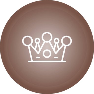 Taç simgesi, ağ basit illüstrasyon