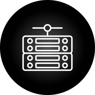 Sunucu modern simgesinin vektör illüstrasyonu