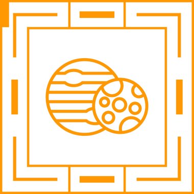 Gezegenlerin vektör illüstrasyonu web simgesi 