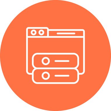 Vektör illüstrasyon simgesi Windows Sunucusu.