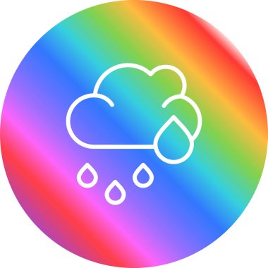 Bulut. Web simgesi basit illüstrasyon 