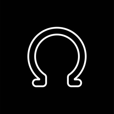 Omega web simgesi, basit vektör illüstrasyonu