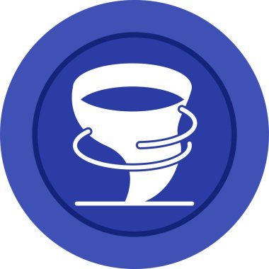 Tornado web simgesinin basit doğrusal çizimi