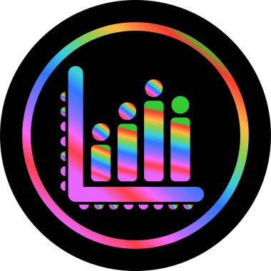 Çubuk Grafik simgesi, vektör illüstrasyonu basit tasarım