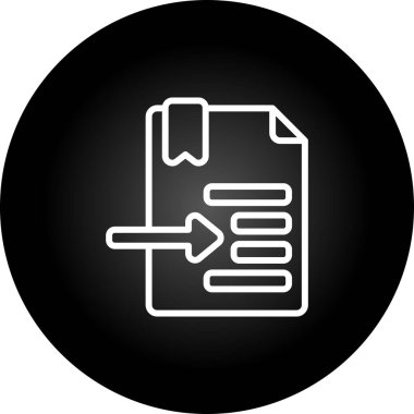 Girinti web simgesi, vektör illüstrasyonu 