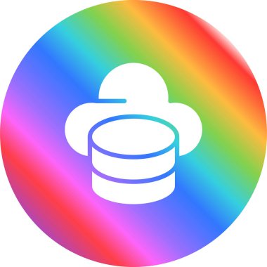 MySQL sunucu simgesi, vektör illüstrasyonu