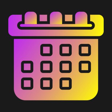 Takvim simgesi, vektör çizimi 